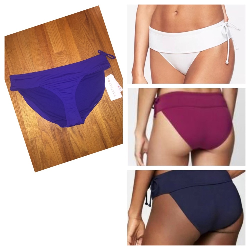 Athleta Side Tie Bikini Bottom - L Sapphire Blue or Black NWT - Picture 6 of 10